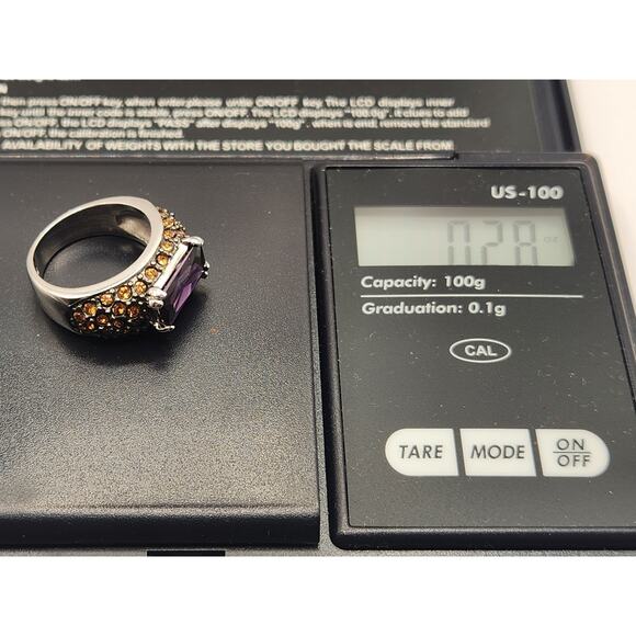 Sterling Silver Amethyst Ring Size 6 – .925 Purple Gemstone, 0.28 oz - Picture 5 of 11